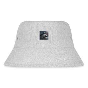 Pinguin Kämpfer - Stanley/Stella recycelter Bucket Hat - Grau meliert - Vorne