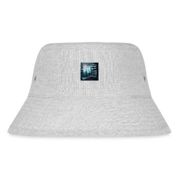 Der einsame Wolf - Stanley/Stella recycelter Bucket Hat - Grau meliert - Vorne
