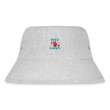 Free Love - Stanley/Stella Recycled Bucket Hat - heather grey - Front