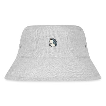 Putziges Einhorn im Cartoon-Style - Stanley/Stella recycelter Bucket Hat - Grau meliert - Vorne