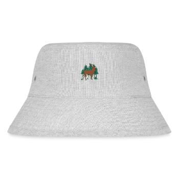 Hirsch im Tannenwald - Stanley/Stella recycelter Bucket Hat - Grau meliert - Vorne