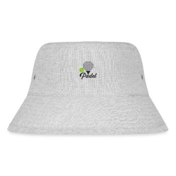 Padel, funny rackets. Padel gift idea. Sport - Stanley/Stella Recycled Bucket Hat - heather grey - Front