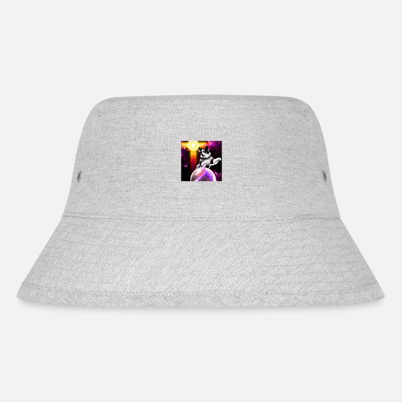 Space Dog - Stanley/Stella Recycled Bucket Hat - heather grey