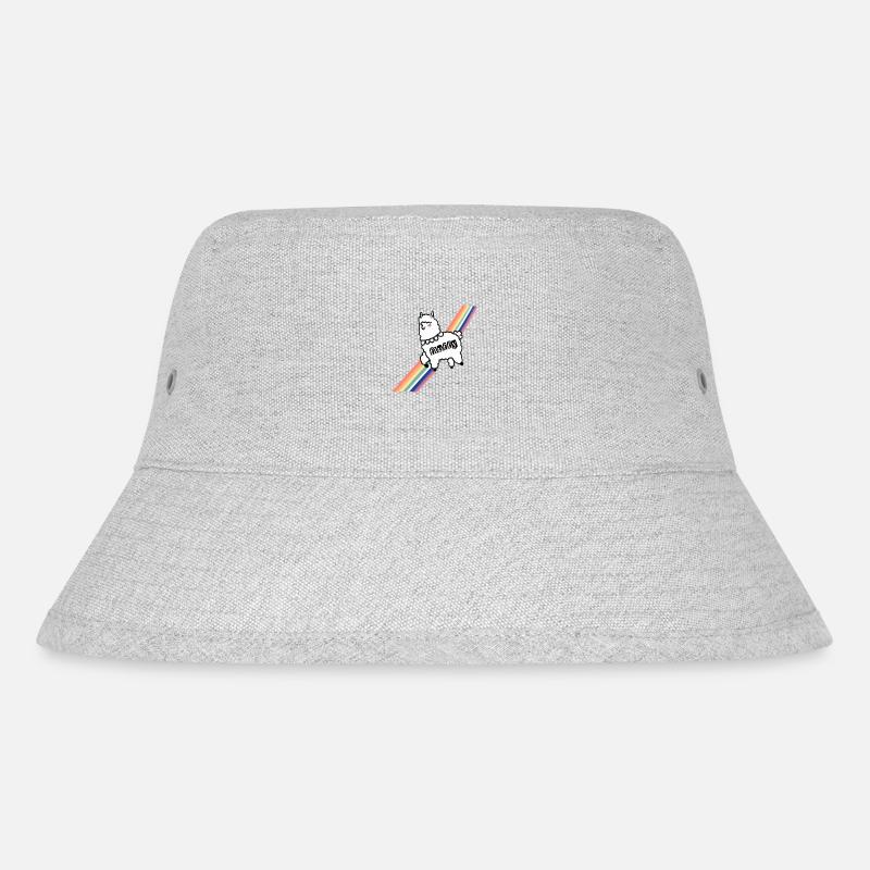 flying Alpaka - Stanley/Stella recycelter Bucket Hat - Grau meliert