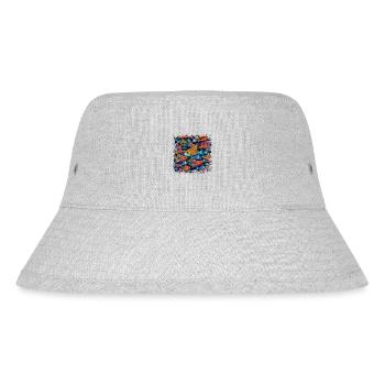 Fish swim in large schools in the sea - Stanley/Stella Recycled Bucket Hat - heather grey - Front