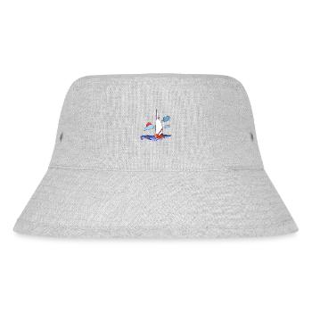 Segelboot - Stanley/Stella recycelter Bucket Hat - Grau meliert - Vorne