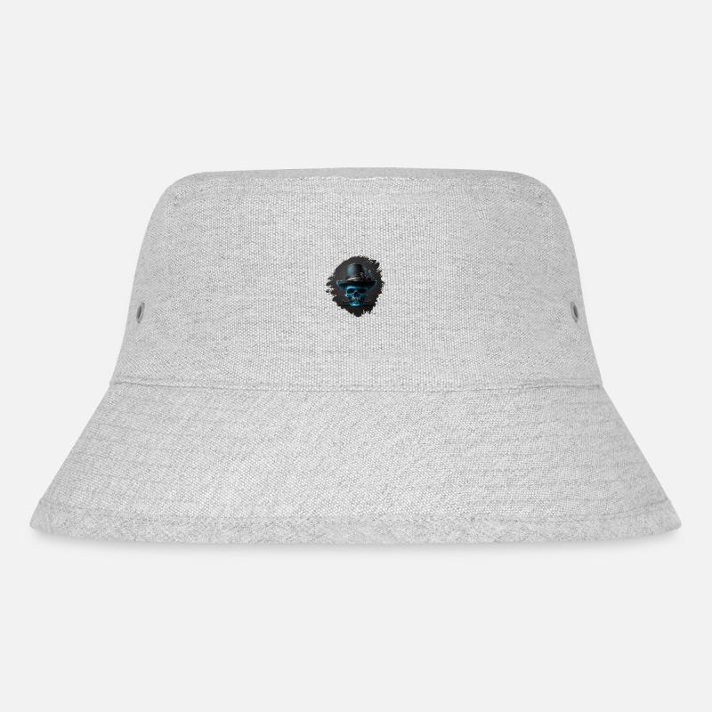 Dapper Blue Skull - Stanley/Stella Recycled Bucket Hat - heather grey