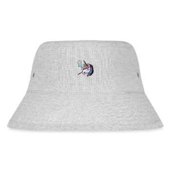 Unicorn smoking cigarette - Stanley/Stella Recycled Bucket Hat - heather grey - Front