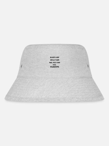 Alles lief nach Plan nur der Plan war Scheiße - Stanley/Stella recycelter Bucket Hat - Grau meliert