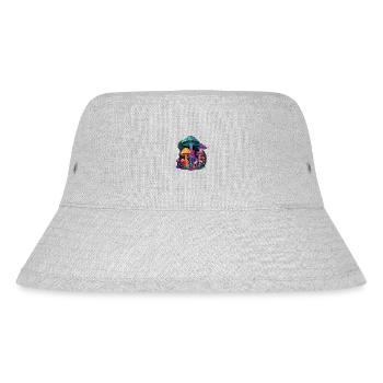 TRIPPY MUSHROOMS - Stanley/Stella recycelter Bucket Hat - Grau meliert - Vorne