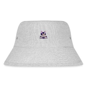 Books Domestic Cat Cat Cat Reading Book Kitten - Stanley/Stella Recycled Bucket Hat - heather grey - Front