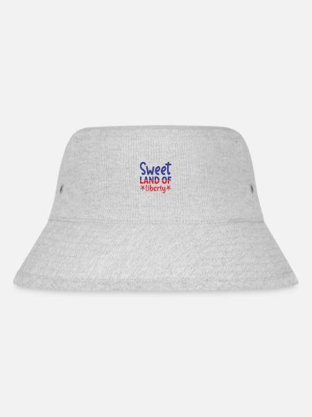 Sweet Land of Liberty - Stanley/Stella recycelter Bucket Hat - Grau meliert
