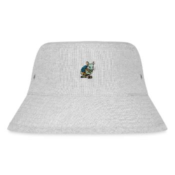 The Chinchilla Mouse skates with his skateboard - Stanley/Stella Recycled Bucket Hat - heather grey - Front