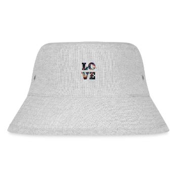 Liebe ist unendlich - Stanley/Stella recycelter Bucket Hat - Grau meliert - Vorne