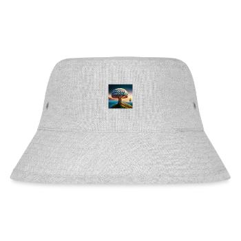 Mushroom comic - Stanley/Stella recycelter Bucket Hat - Grau meliert - Vorne