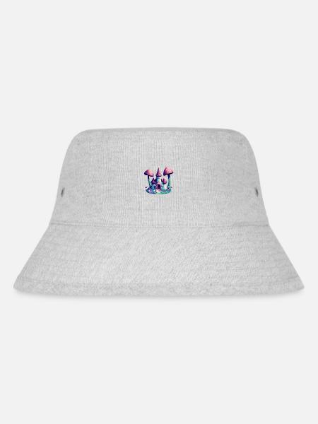 Fantasie Burg Pilz Türme, Zauber Märchen - Stanley/Stella recycelter Bucket Hat - Grau meliert
