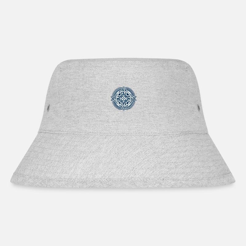 Bretonische Folklore - Stanley/Stella recycelter Bucket Hat - Grau meliert