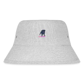 Pug Dogs Mommy Dogs Mama Pedigree Dog - Stanley/Stella Recycled Bucket Hat - heather grey - Front