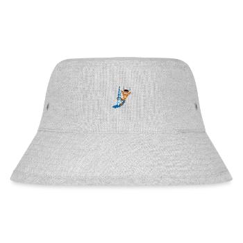 WINDSURFEN - SURFEN - STIER - BULLE - TIER - Stanley/Stella recycelter Bucket Hat - Grau meliert - Vorne