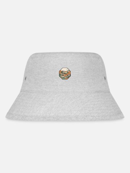 Landschaft - Stanley/Stella recycelter Bucket Hat - Grau meliert