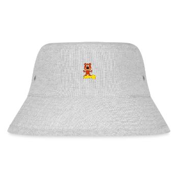 STERNSCHNUPPE - TEDDYBÄR - BÄR - TEDDY - KIND - Stanley/Stella recycelter Bucket Hat - Grau meliert - Vorne