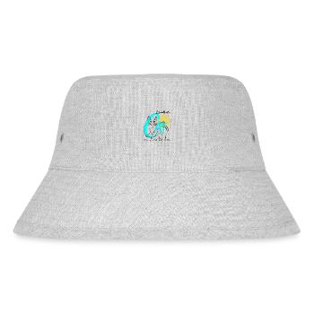 Katze - Stanley/Stella recycelter Bucket Hat - Grau meliert - Vorne