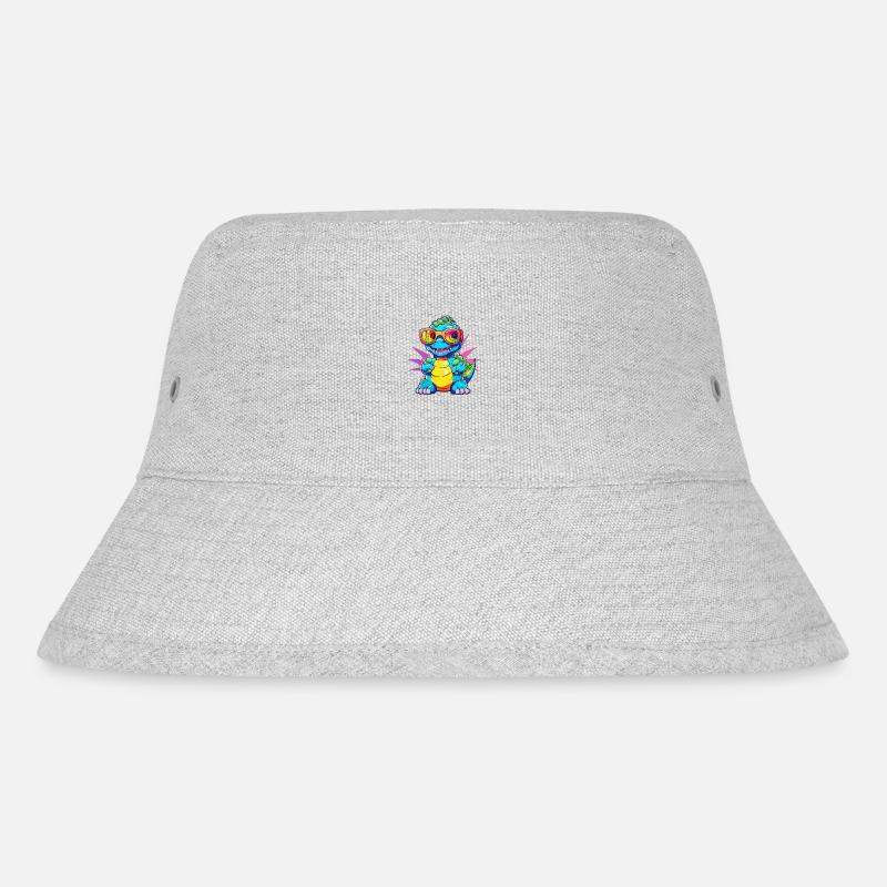 Cool kid Dino - Stanley/Stella Recycled Bucket Hat - heather grey