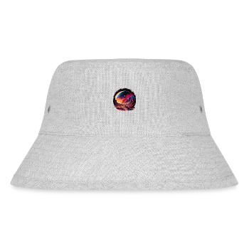 Kosmische Landschaft mit Bergen und Planeten - Stanley/Stella recycelter Bucket Hat - Grau meliert - Vorne