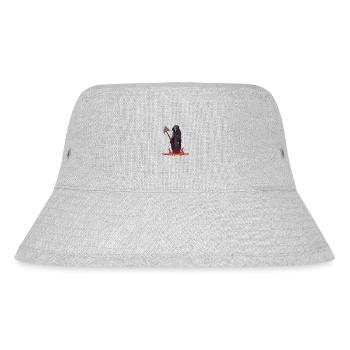 Pixel Sensenmann - Stanley/Stella recycelter Bucket Hat - Grau meliert - Vorne
