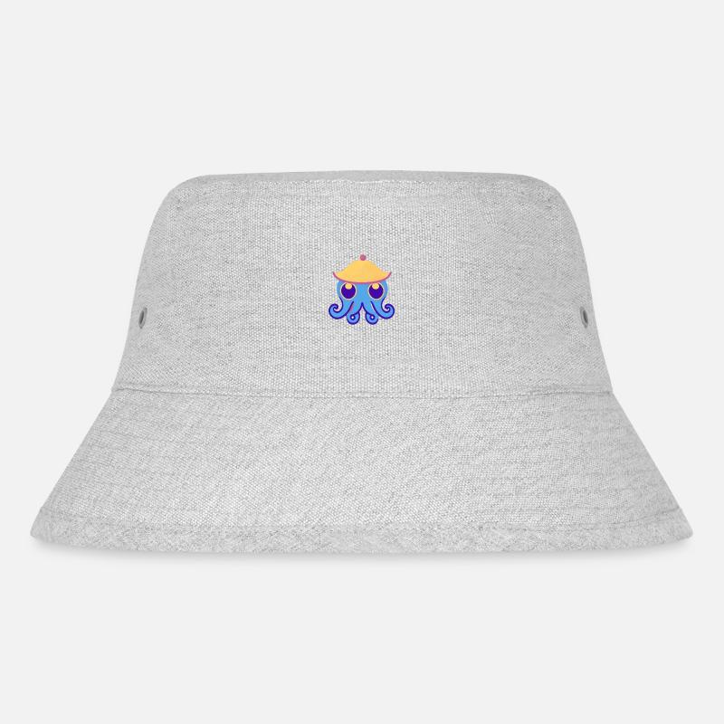 Niedlicher Oktopus - Stanley/Stella recycelter Bucket Hat - Grau meliert