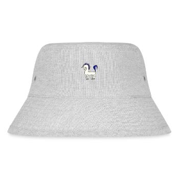 weißes Einhorn - Stanley/Stella recycelter Bucket Hat - Grau meliert - Vorne