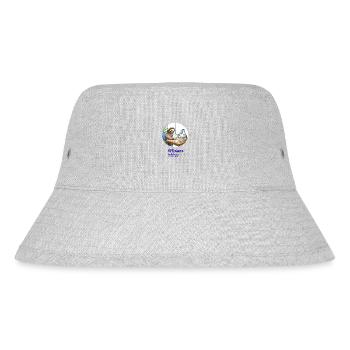 Faultier im Büro - lustiger Spruch für Kollegen - Stanley/Stella recycelter Bucket Hat - Grau meliert - Vorne