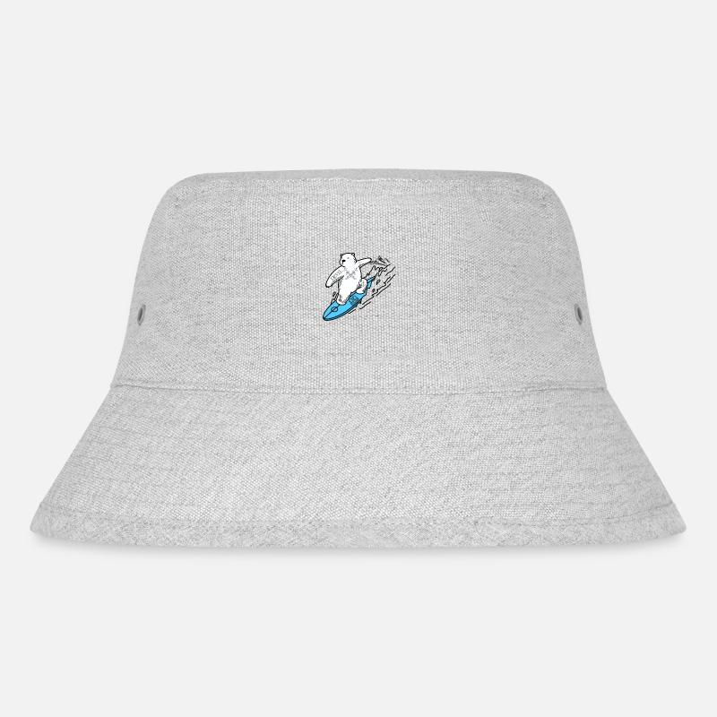 Surfbär - Stanley/Stella recycelter Bucket Hat - Grau meliert