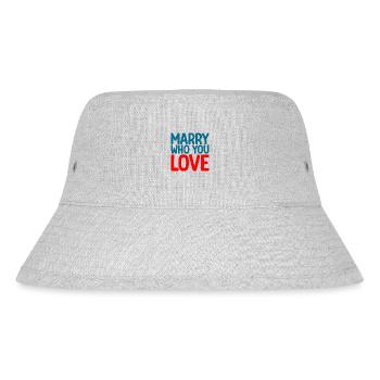 Marry Who You Love - Stanley/Stella Recycled Bucket Hat - heather grey - Front
