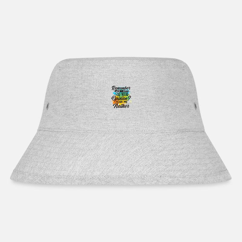 Remember when i asked for your opinio - Stanley/Stella recycelter Bucket Hat - Grau meliert
