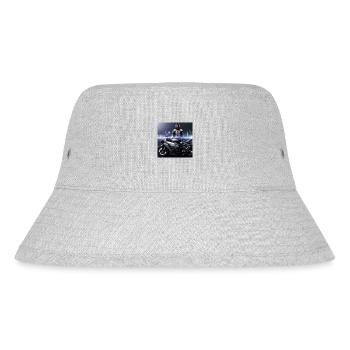 Motorcycle Digital Art - Stanley/Stella Recycled Bucket Hat - heather grey - Front