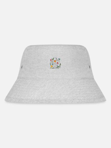Blumen - Stanley/Stella recycelter Bucket Hat - Grau meliert