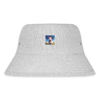 Verrückte Kuh - Stanley/Stella recycelter Bucket Hat - Grau meliert - Vorne