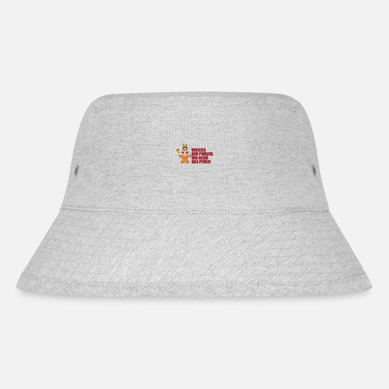 VERGISS DEN PRINZEN, ICH NEHM DAS PFERD! - Stanley/Stella recycelter Bucket Hat - Grau meliert