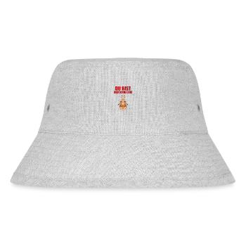 DU BIST DER KNALLER! - PFERD - MÖHREN - COWBOY - Stanley/Stella recycelter Bucket Hat - Grau meliert - Vorne