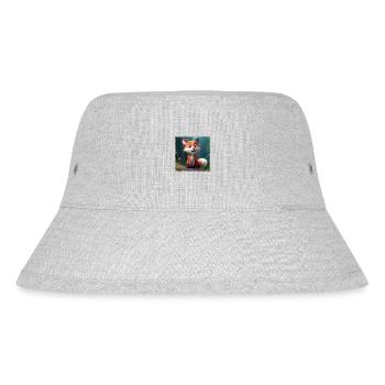 Niedlicher Fuchs - Stanley/Stella recycelter Bucket Hat - Grau meliert - Vorne