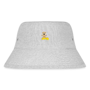 STERNSCHNUPPE - SURFER - TEDDY - BÄR - TEDDYBÄR - Stanley/Stella recycelter Bucket Hat - Grau meliert - Vorne