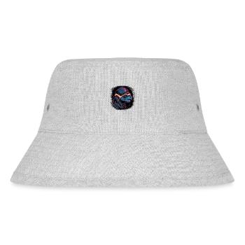 Birthday Present Idea Blue Sea Turtle Geek Gift - Stanley/Stella Recycled Bucket Hat - heather grey - Front