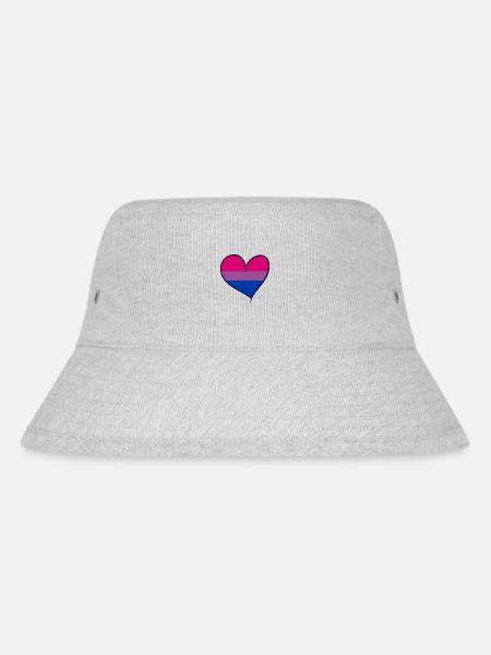 Bisexual pride heart - Stanley/Stella recycelter Bucket Hat - Grau meliert