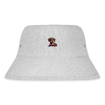 Dachshund Dogs with Bow Tie Dog Dachshund Puppy - Stanley/Stella Recycled Bucket Hat - heather grey - Front
