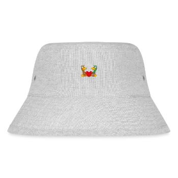 ENTEN - HERZ - LIEBE - TIERISCH - VERLIEBT - ENTE - Stanley/Stella recycelter Bucket Hat - Grau meliert - Vorne