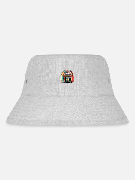 Jukebox der 70er Jahre Nr. 4 - Stanley/Stella recycelter Bucket Hat - Grau meliert