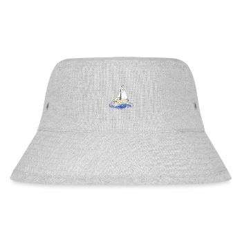Segelboot - Stanley/Stella recycelter Bucket Hat - Grau meliert - Vorne