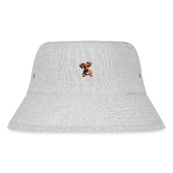 Hund Dachshund Hunde Dackelwelpe Hundehalter - Stanley/Stella recycelter Bucket Hat - Grau meliert - Vorne