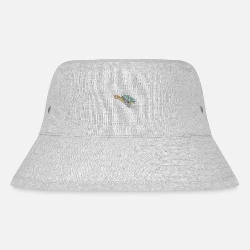 Meeresschildkröte - Stanley/Stella recycelter Bucket Hat - Grau meliert